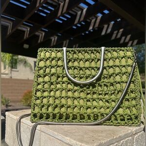 Salvatore Ferragamo leather woven bag